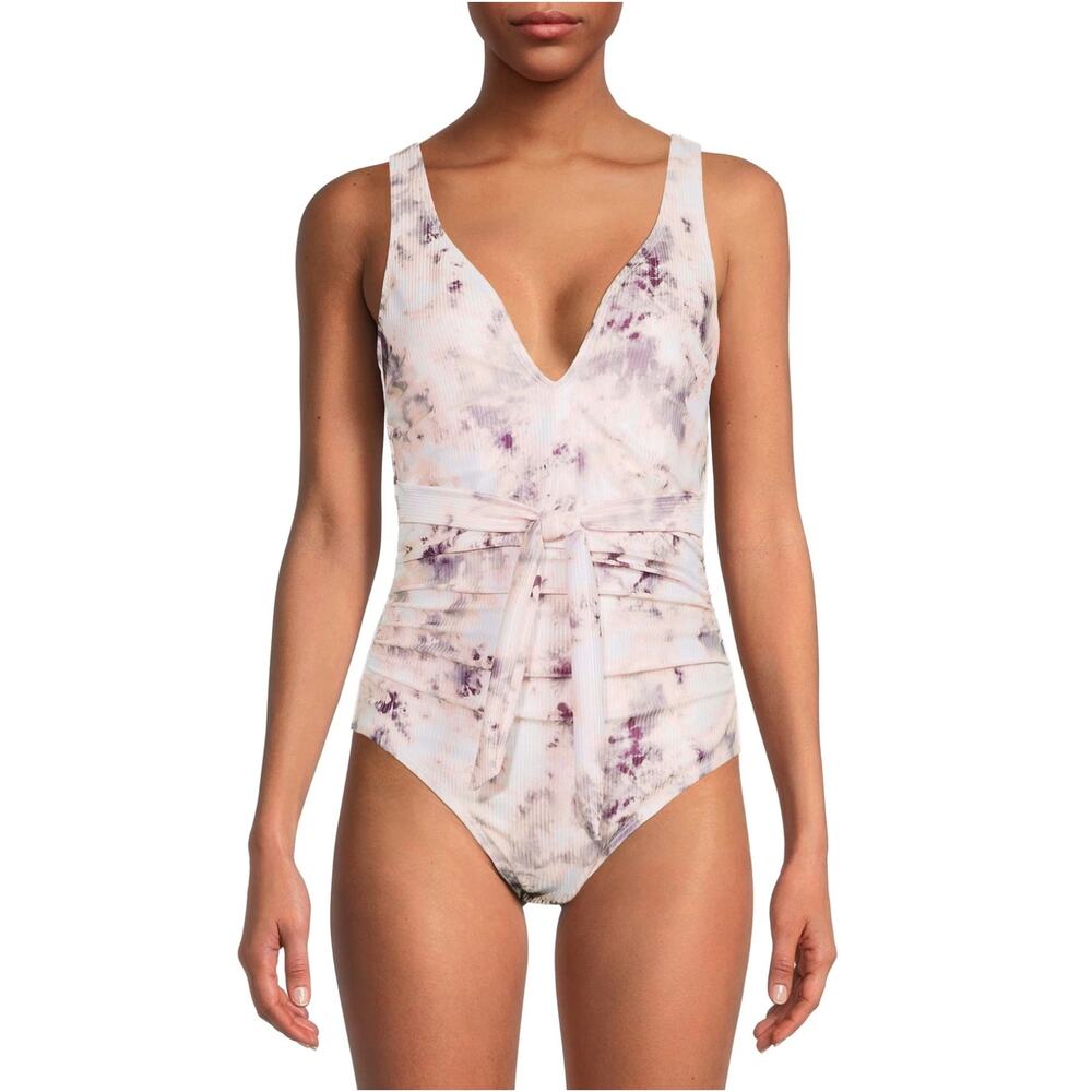 Time and Tru Static Tie Dye One Piece Swimsuit